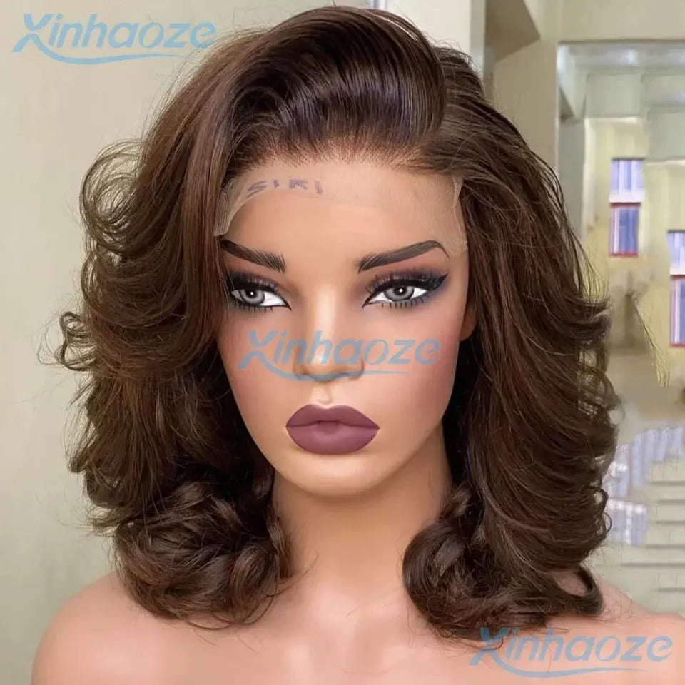 The Trinity Dark Brown Bob – Premium Human Hair Wig House of Trinity