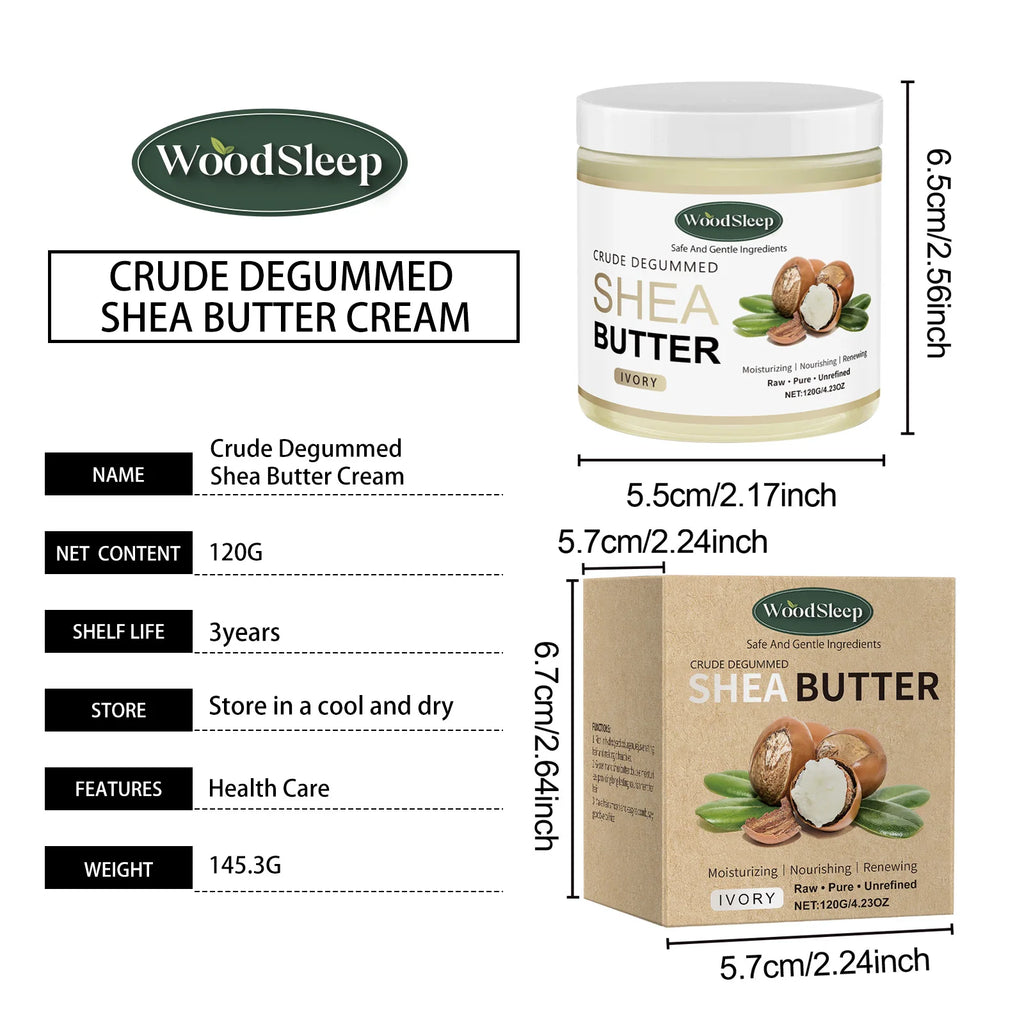 Crude Shea Butter Cream Deep Moisturizing Nourishing Multi Purpose For Extremely Dry Skin Face Hand Body Skin Care Cream