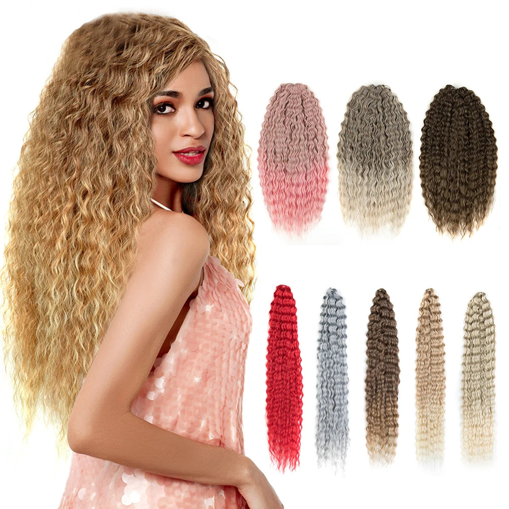 Trinity Loose Deep Wave Crochet Hair – 24" Synthetic Twist