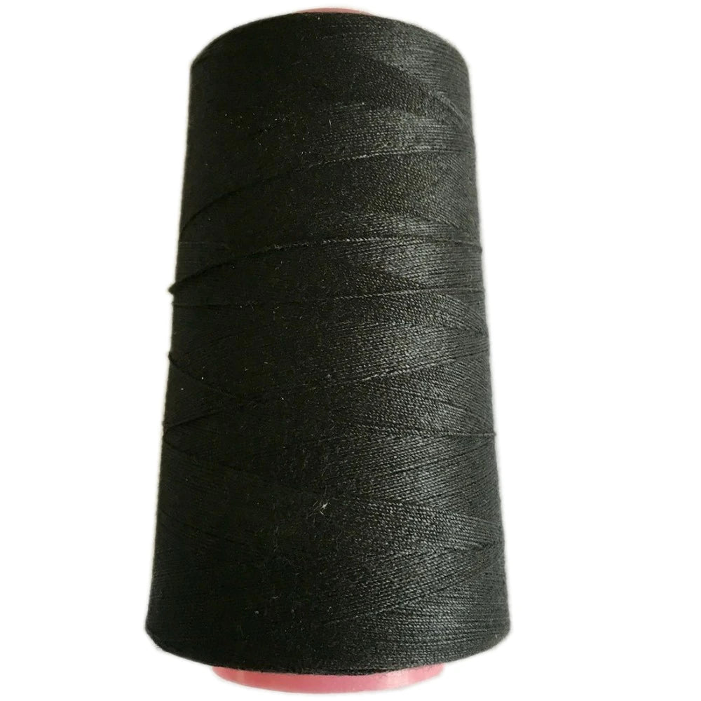 1 roll Black cotton thread hair weave thread with gift 1 pc 7.5cm C curved needle