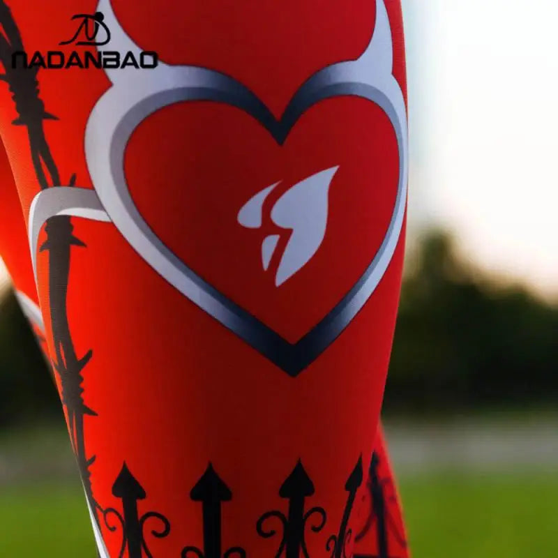 Trinity Heart Print Yoga Leggings – High Waist Sport Tights House of Trinity