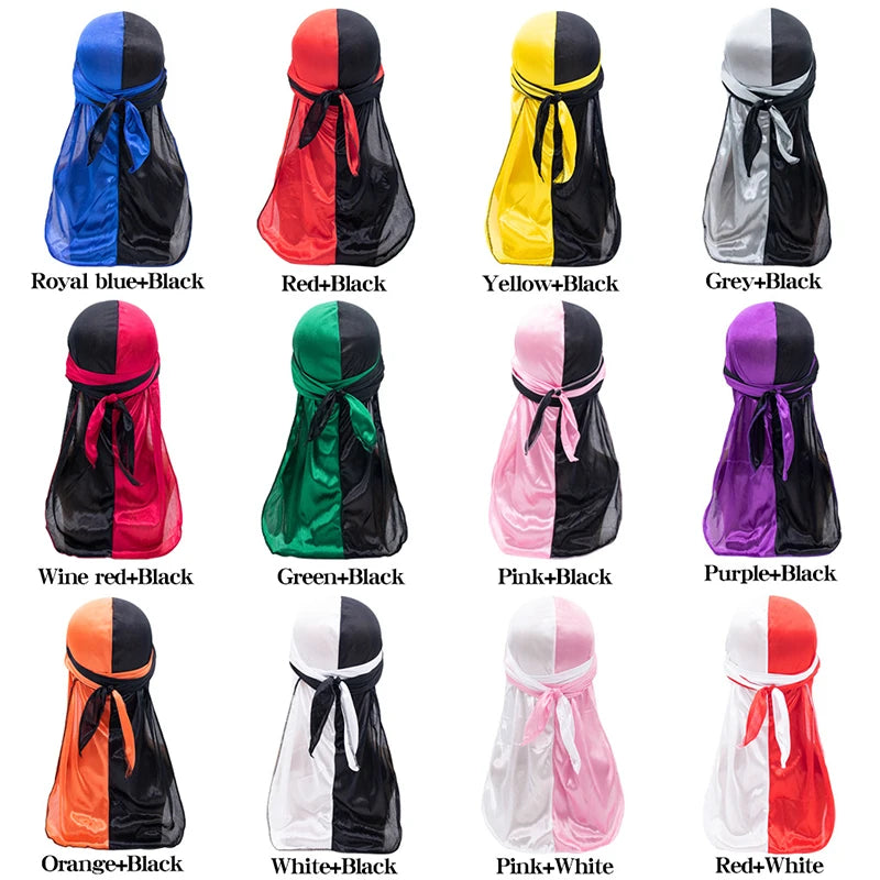 Trinity Elastic Durag – Long Silky Satin Bandana