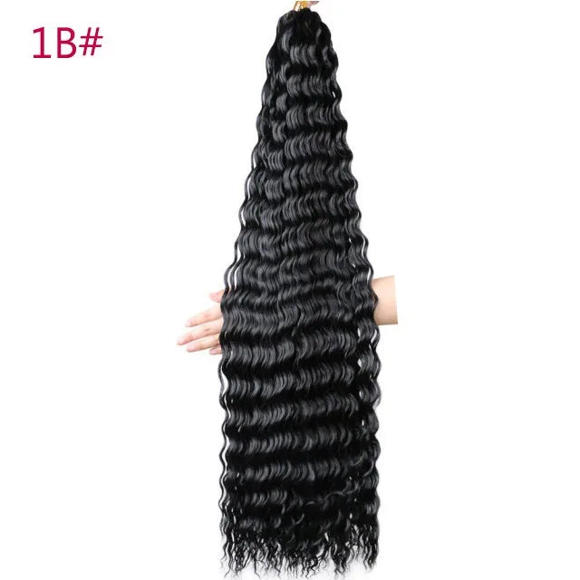 Trinity Deep Wave Crochet Hair – Afro Kinky Bulk Extension