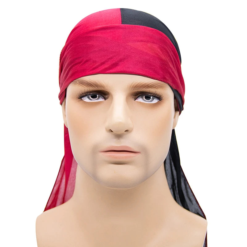 Trinity Elastic Durag – Long Silky Satin Bandana
