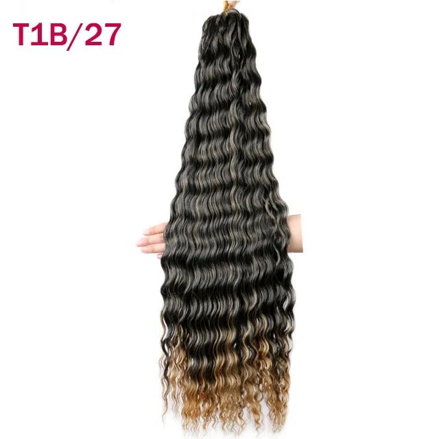 Trinity Deep Wave Crochet Hair – Afro Kinky Bulk Extension