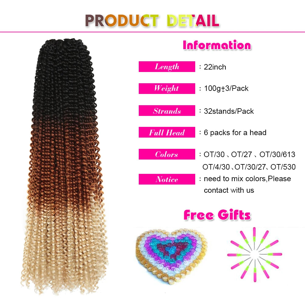 Trinity 22" Ombre Passion Twist Crochet Braiding Hair