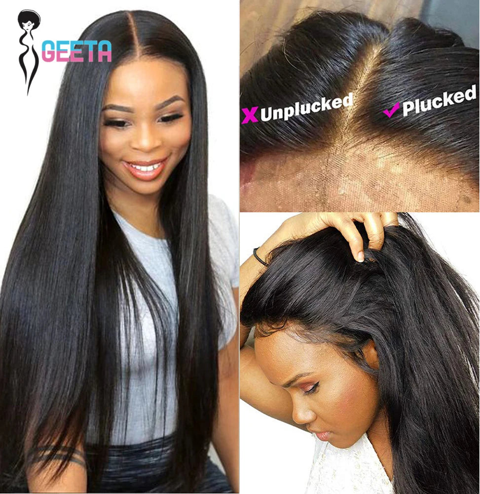 Trinity HD Lace Frontal Wig – 30" Bone Straight Human Hair House of Trinity