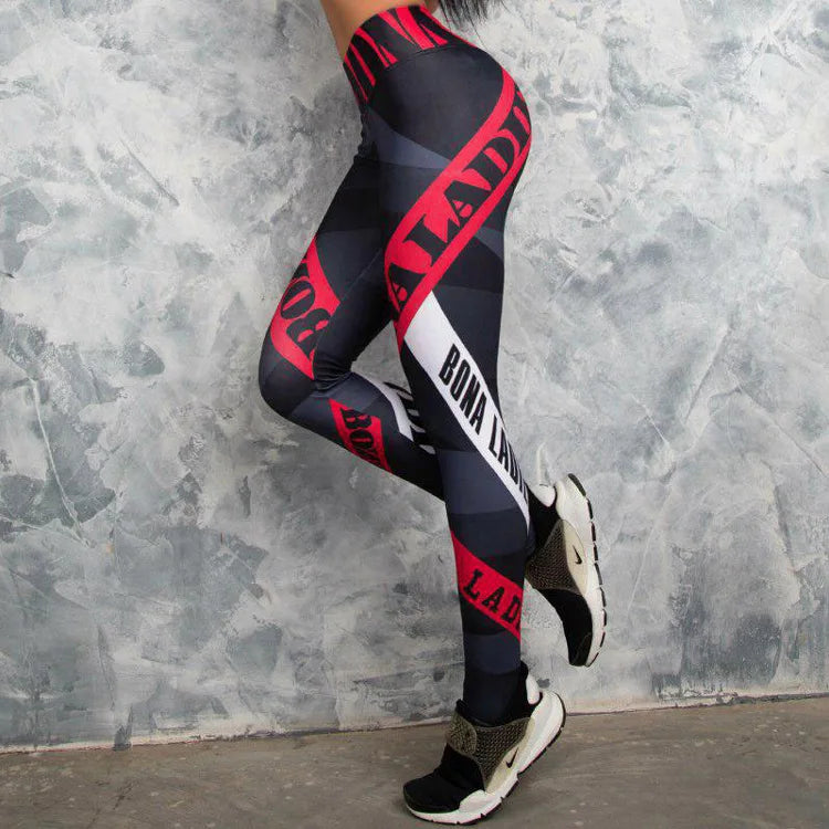 Trinity Heart Print Yoga Leggings – High Waist Sport Tights House of Trinity