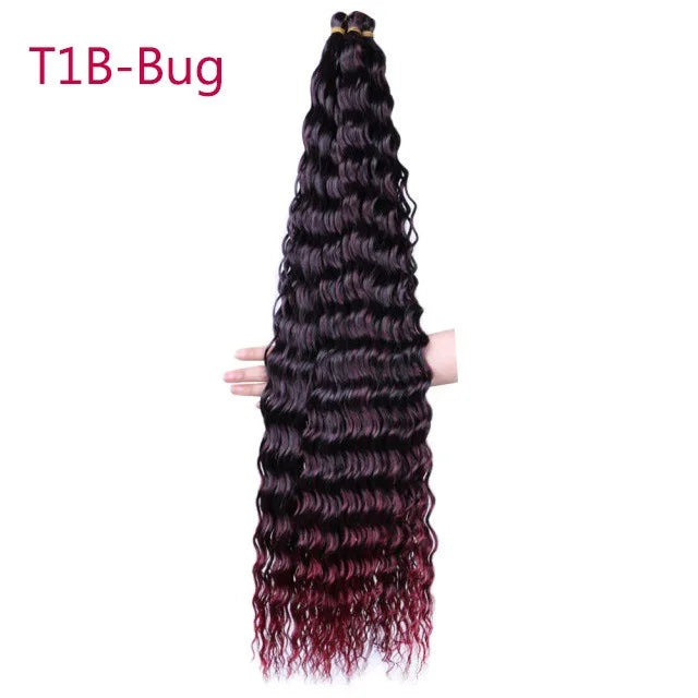 Trinity Deep Wave Crochet Hair – Afro Kinky Bulk Extension