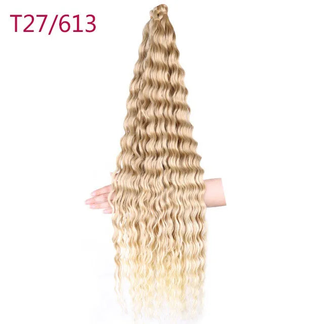 Trinity Deep Wave Crochet Hair – Afro Kinky Bulk Extension
