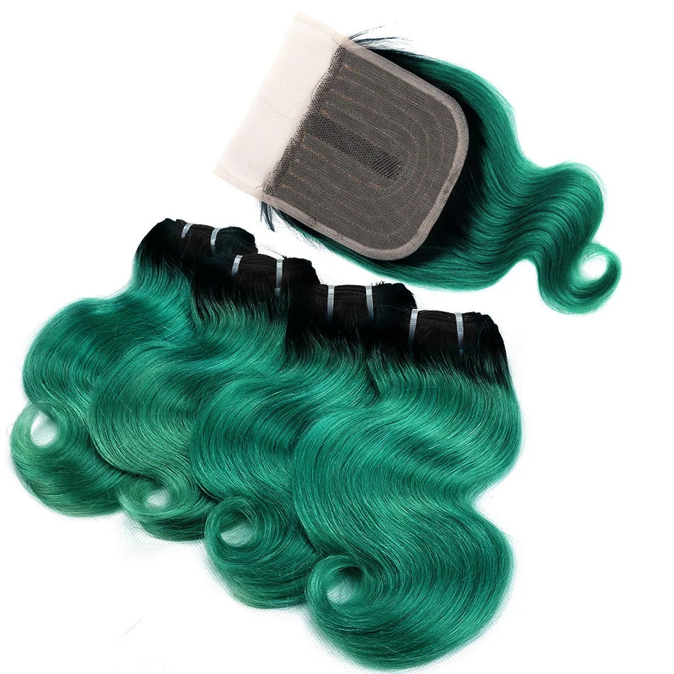 Trinity Blonde Ombre Body Wave Bundles with Closure House of Trinity