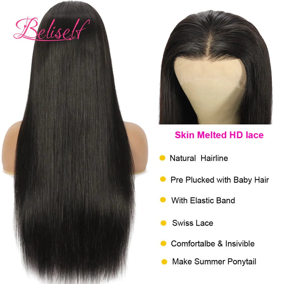 HD Transparent Lace Front Wig 13x4/13x6/5x5 - Straight, Pre-Plucked