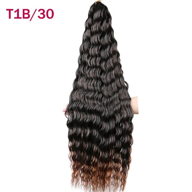 Trinity Deep Wave Crochet Hair – Afro Kinky Bulk Extension