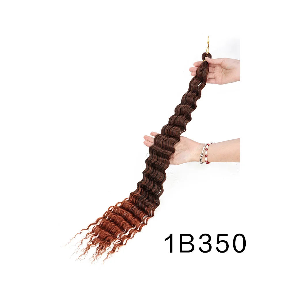 Trinity Deep Wave Crochet Hair – Afro Kinky Bulk Extension