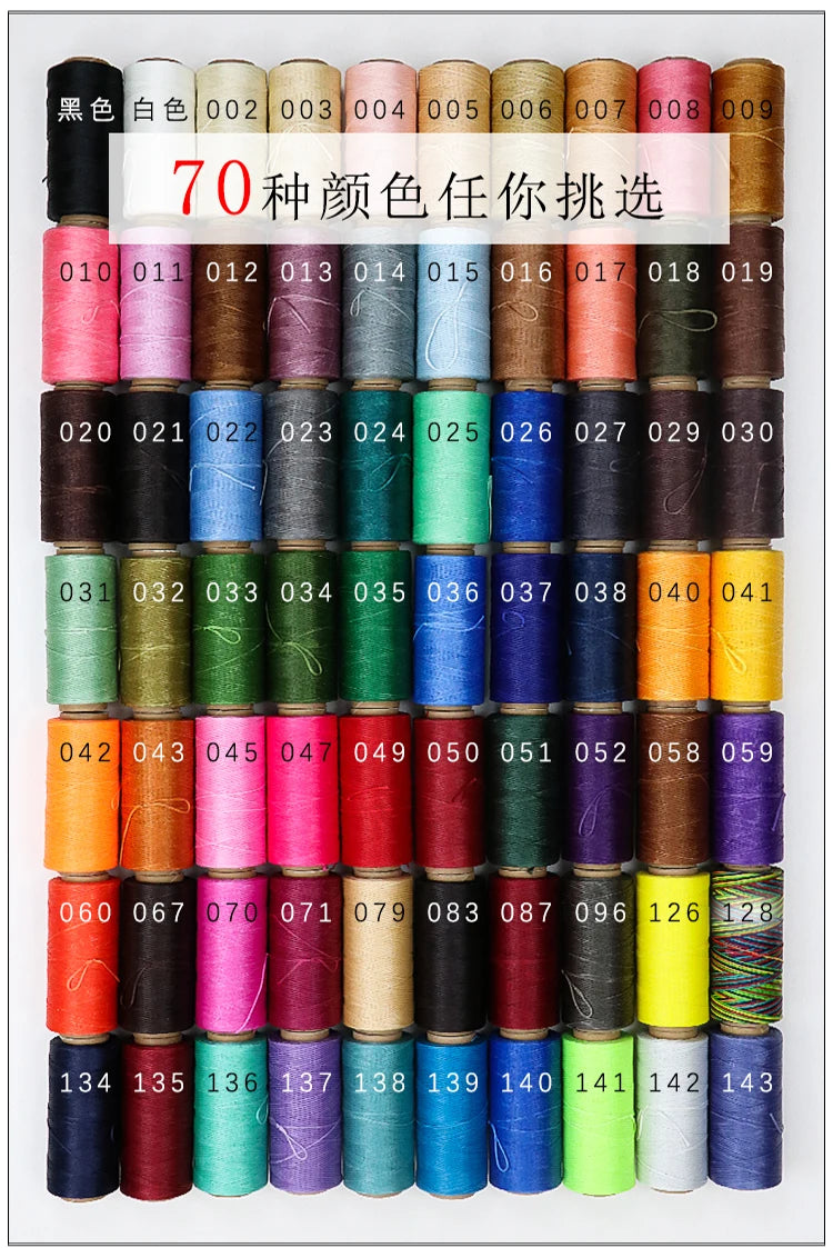 Flat Waxed Thread for Leather Sewing Wax String Polyester Cord Craft Stitching Bag Bookbinding Sail Bracelet Braid Jewelry DIY