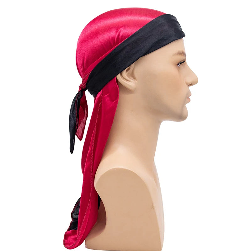 Trinity Elastic Durag – Long Silky Satin Bandana
