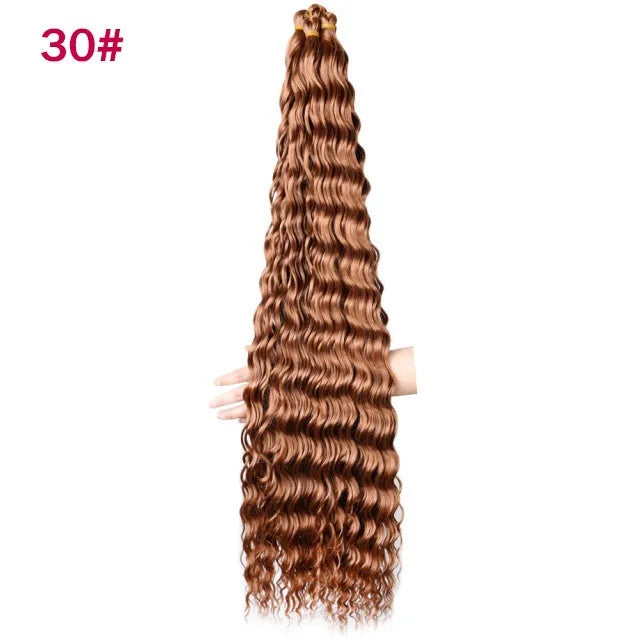 Trinity Deep Wave Crochet Hair – Afro Kinky Bulk Extension