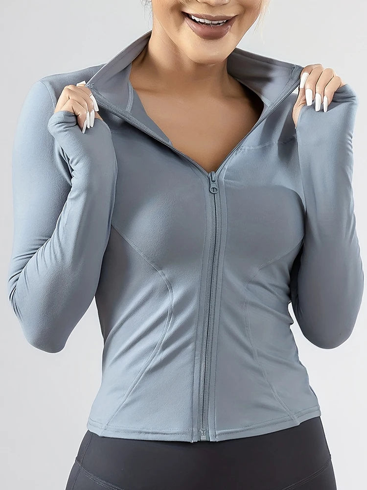 Trinity Athletic Jacket – Long-Sleeve Zip-Up Workout Top House of Trinity