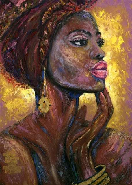 Trinity African Woman Wall Art – Abstract Canvas Print House of Trinity