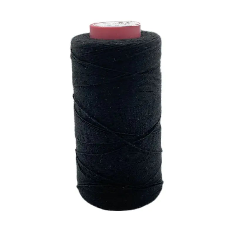 1 roll Black cotton thread hair weave thread with gift 1 pc 7.5cm C curved needle
