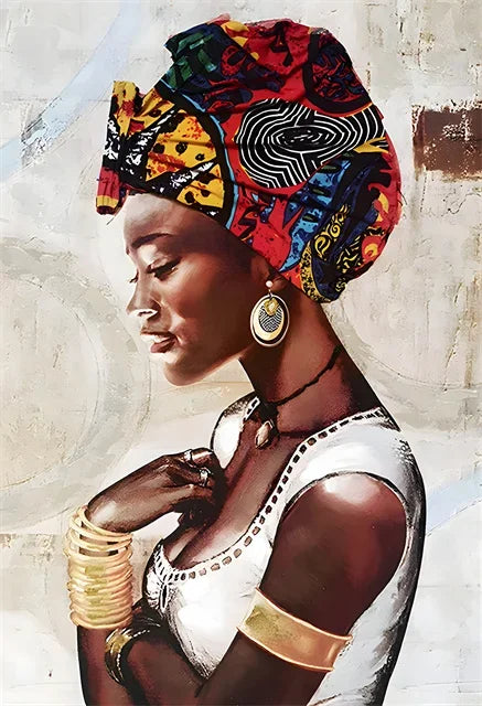 Trinity African Woman Wall Art – Abstract Canvas Print House of Trinity