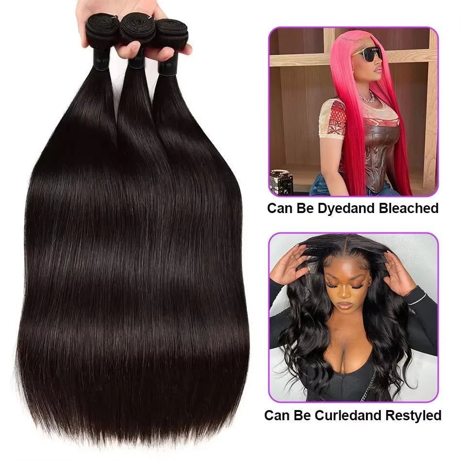 Trinity Brazilian Straight Hair Bundles – 32" Virgin Remy House of Trinity