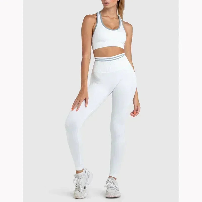 Trinity Seamless Yoga Set – Backless Top & High-Waist Pants House of Trinity