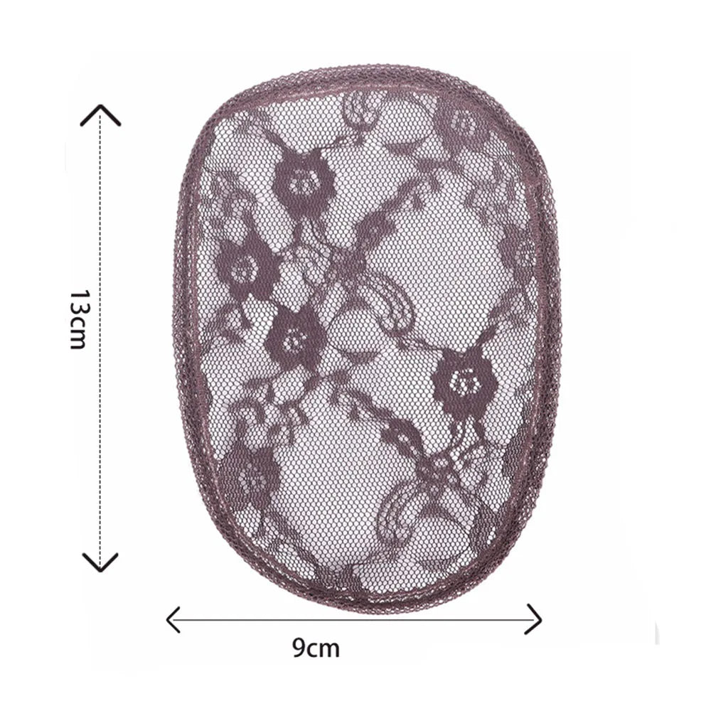 5pcs/bag Swiss Lace Net Make Drawstring Ponytail Lace Wigs Ic Hair Nets Braiding Wigs Cornrow Cap for Wig Accessories