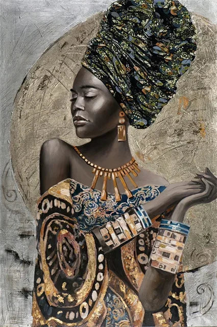 Trinity African Woman Wall Art – Abstract Canvas Print House of Trinity