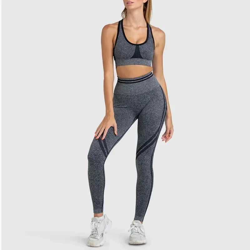 Trinity Seamless Yoga Set – Backless Top & High-Waist Pants House of Trinity