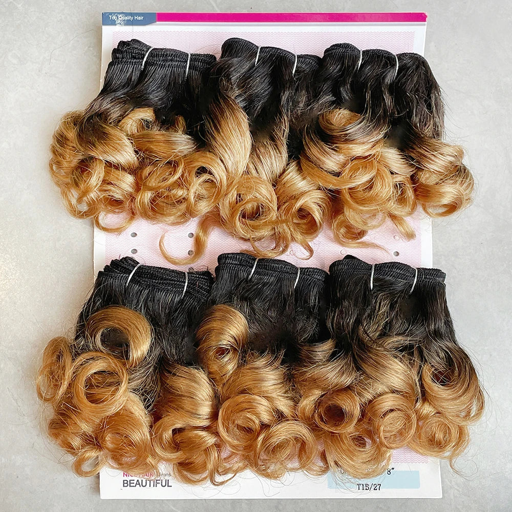 Trinity Blonde Bouncy Curly Human Hair Bundles