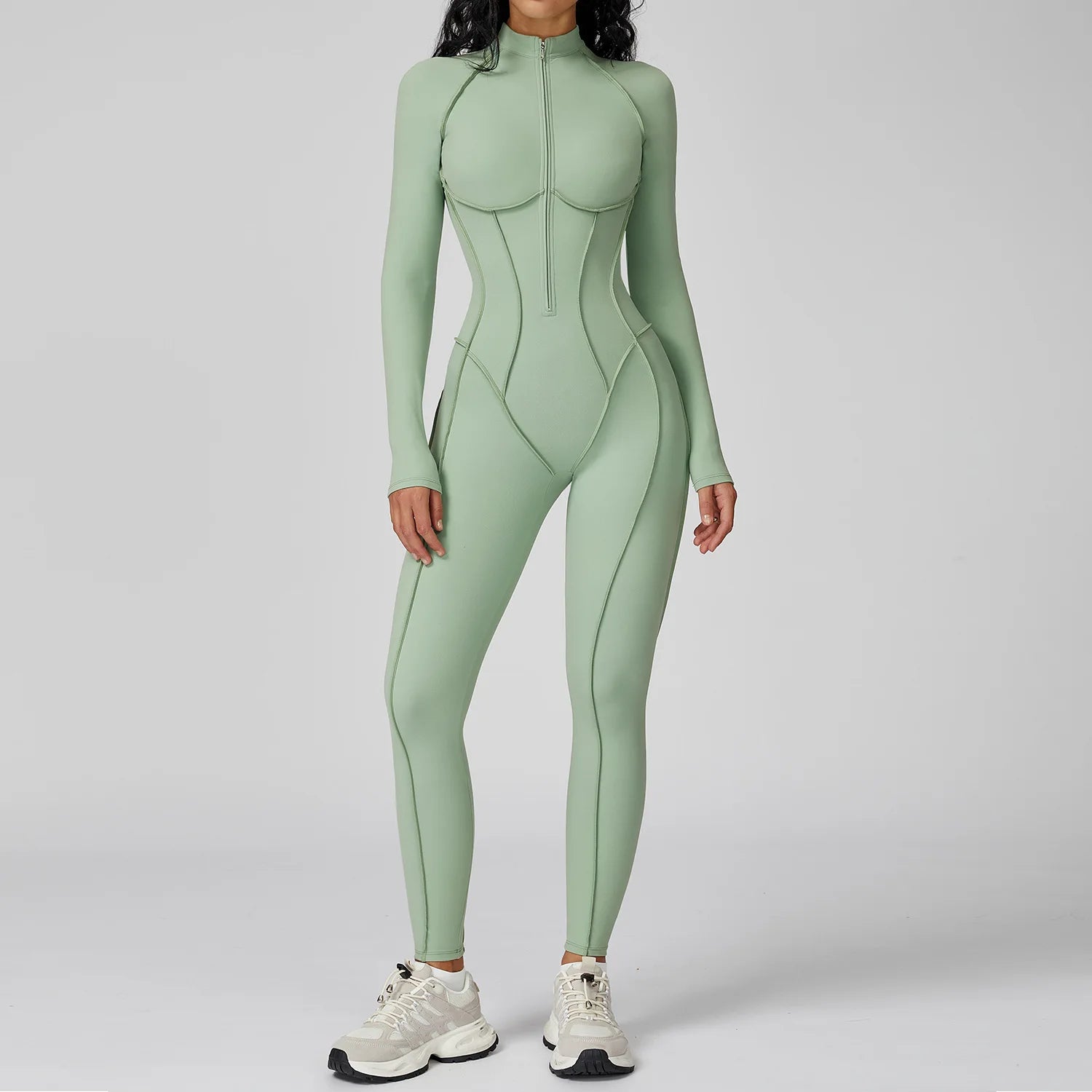 Trinity Power Bodysuit – Long-Sleeve Zip-Up Jumpsuit House of Trinity