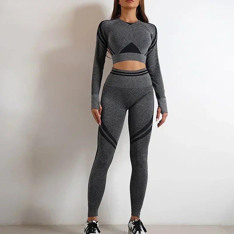 Trinity Seamless Yoga Set – Backless Top & High-Waist Pants House of Trinity