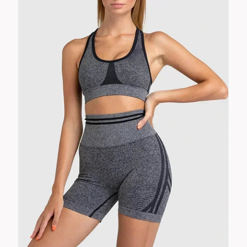 Trinity Seamless Yoga Set – Backless Top & High-Waist Pants House of Trinity