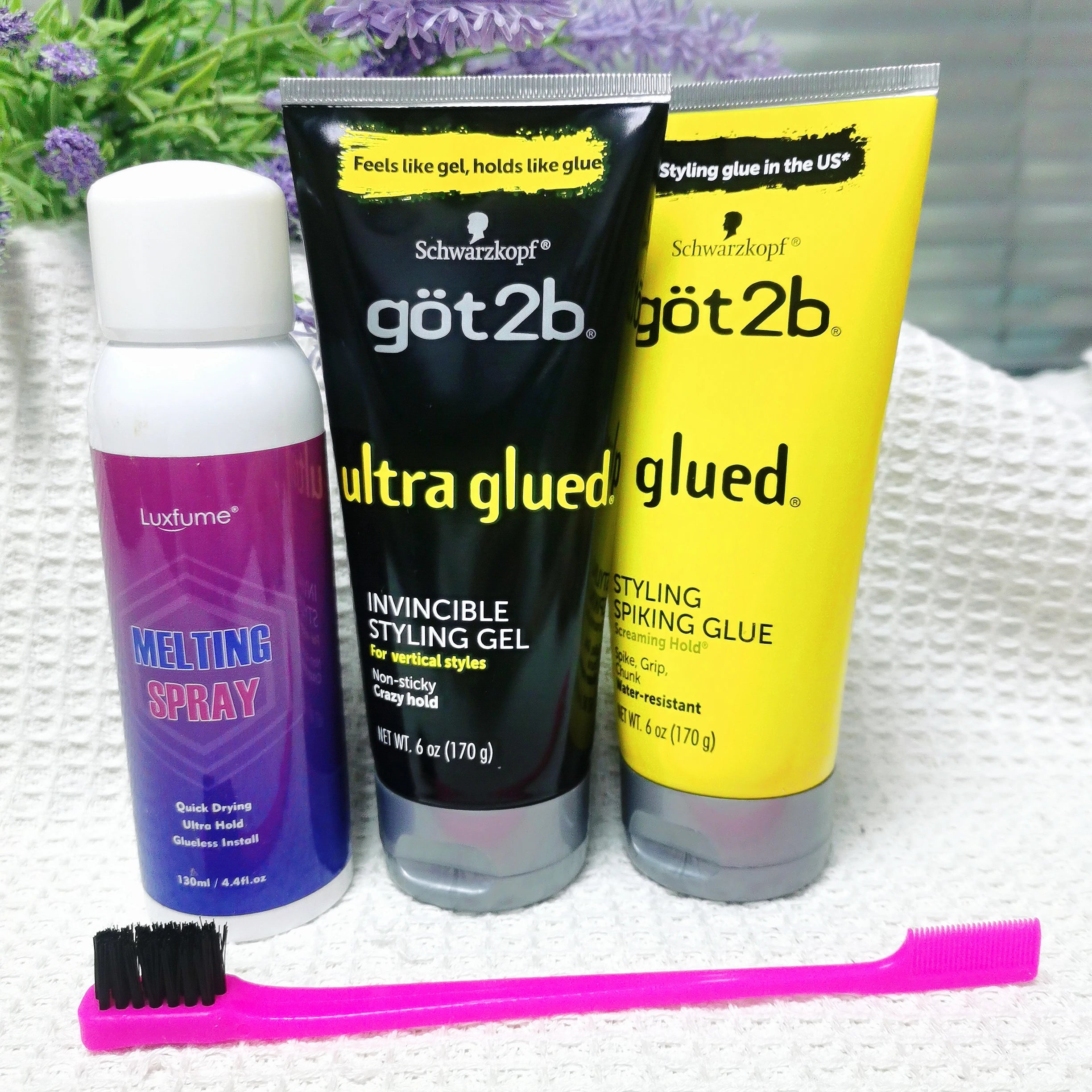 Got 2b glued 170g Hair Gel got2b Glued got2b glued spray got2be freeze spray for wig adhesives dege control gel freeshipping 35g