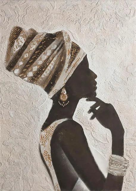 Trinity African Woman Wall Art – Abstract Canvas Print House of Trinity