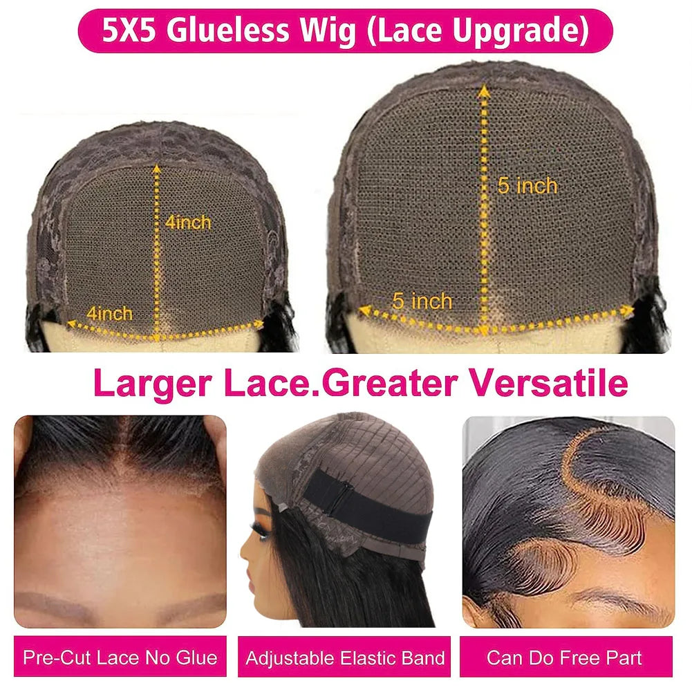 HD Transparent Lace Front Wig 13x4/13x6/5x5 - Straight, Pre-Plucked