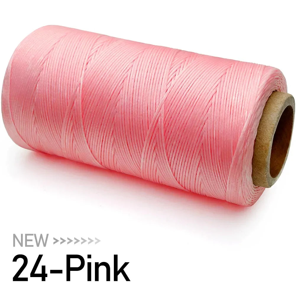 Flat Waxed Thread for Leather Sewing Wax String Polyester Cord Craft Stitching Bag Bookbinding Sail Bracelet Braid Jewelry DIY
