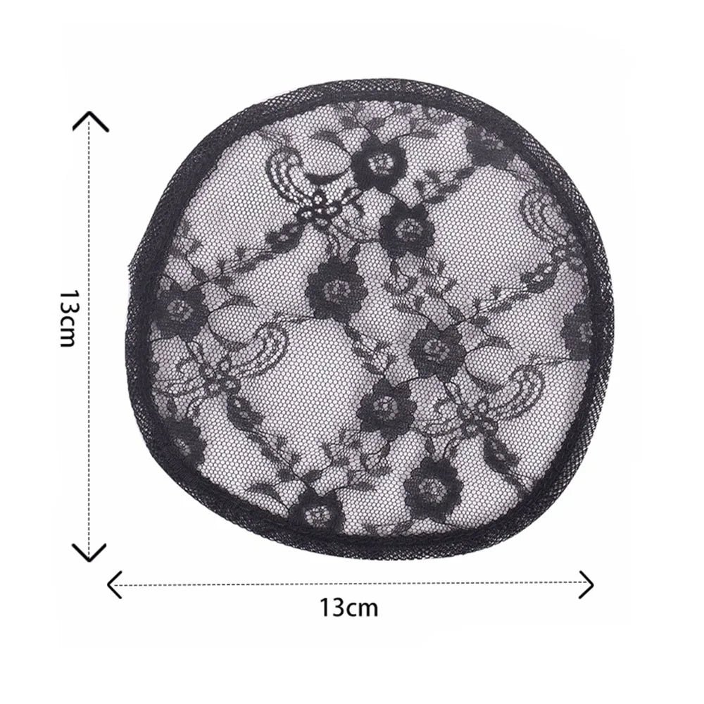 5pcs/bag Swiss Lace Net Make Drawstring Ponytail Lace Wigs Ic Hair Nets Braiding Wigs Cornrow Cap for Wig Accessories