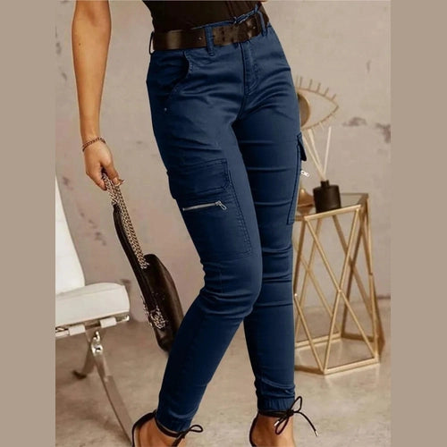 Trinity Multi-Pocket Slim Trousers – Low Waist Casual House of Trinity