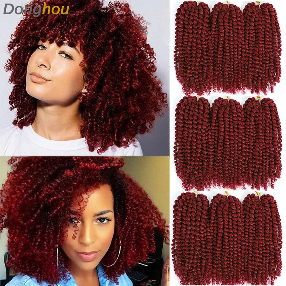 Trinity Kinky Curly Crochet Hair – 8 Inch Short Passion Twist