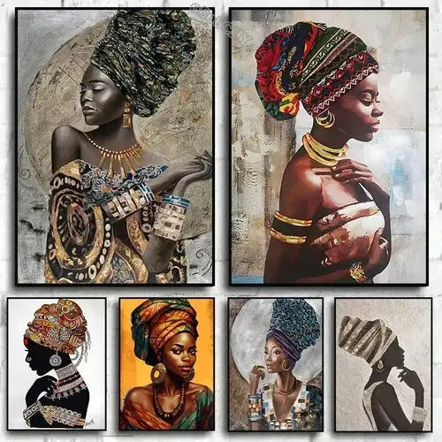 Trinity African Woman Wall Art – Abstract Canvas Print.
