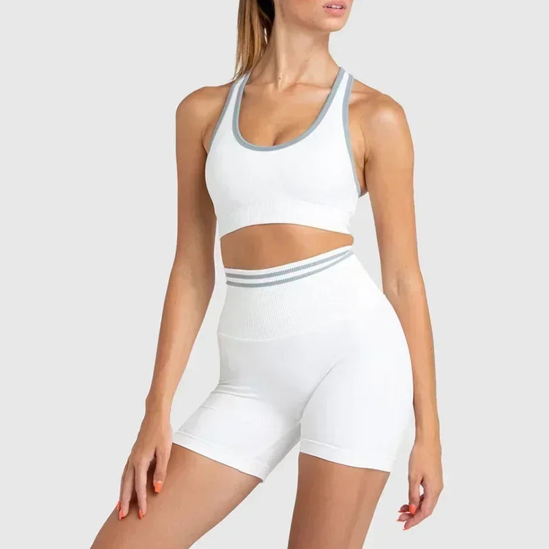 Trinity Seamless Yoga Set – Backless Top & High-Waist Pants House of Trinity