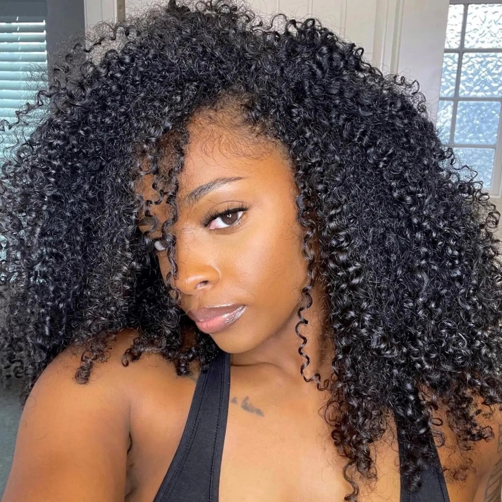 427 Highlight Feather Crochet Human Hair Extension For Braid Kinky Curly Pre-Separated Knotless Small Spirals Curly Crochet Hair