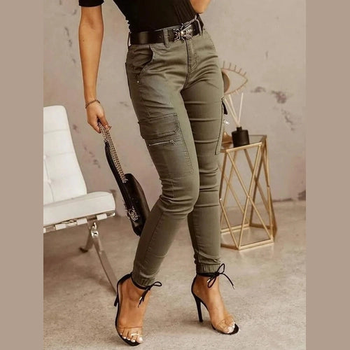Trinity Multi-Pocket Slim Trousers – Low Waist Casual House of Trinity