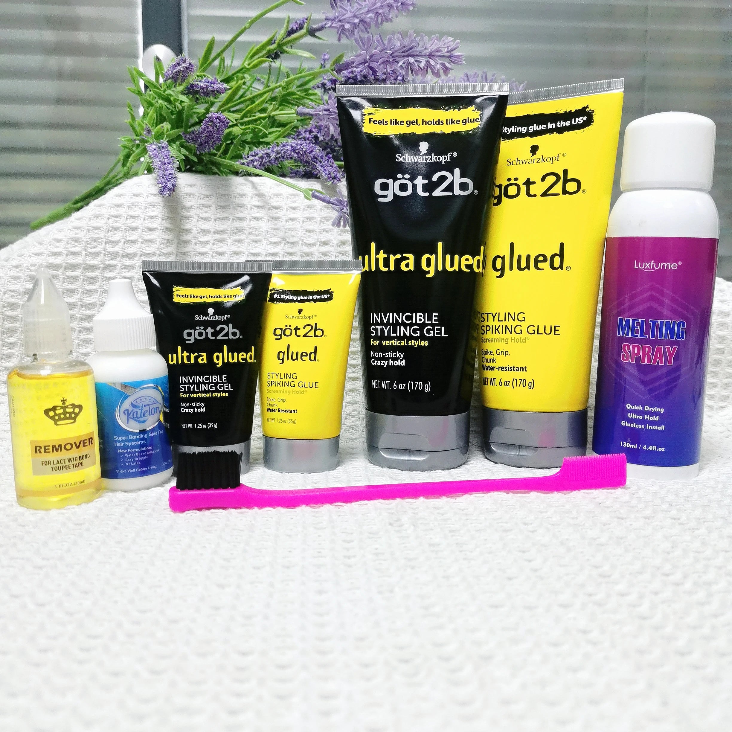 Got 2b glued 170g Hair Gel got2b Glued got2b glued spray got2be freeze spray for wig adhesives dege control gel freeshipping 35g