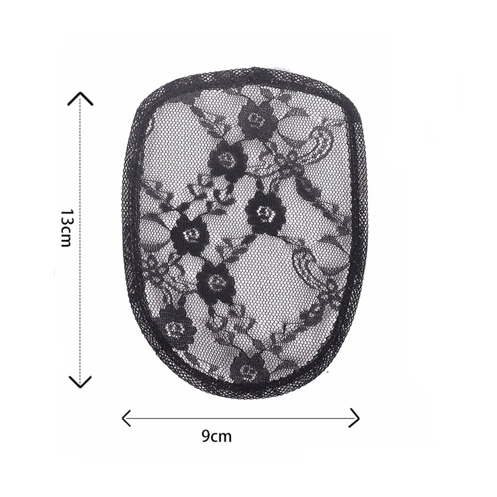 5pcs/bag Swiss Lace Net Make Drawstring Ponytail Lace Wigs Ic Hair Nets Braiding Wigs Cornrow Cap for Wig Accessories