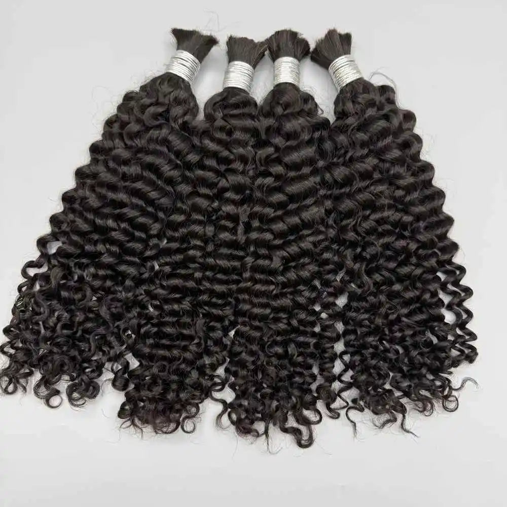 Ombre Highlight 427 Deep Wave Boho Braids Human Hair Curly Brazilian 100% Human Hair Remy Braiding Real Raw Weave Extensions