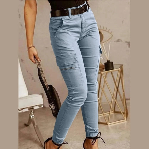 Trinity Multi-Pocket Slim Trousers – Low Waist Casual House of Trinity