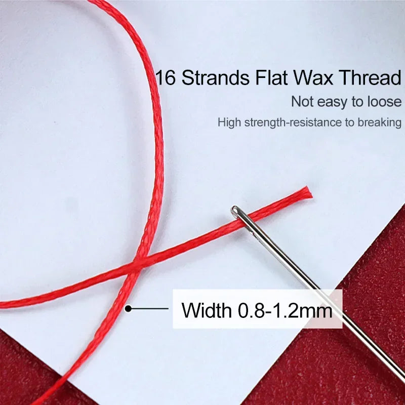 Flat Waxed Thread for Leather Sewing Wax String Polyester Cord Craft Stitching Bag Bookbinding Sail Bracelet Braid Jewelry DIY